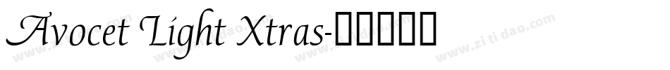 Avocet Light Xtras字体转换